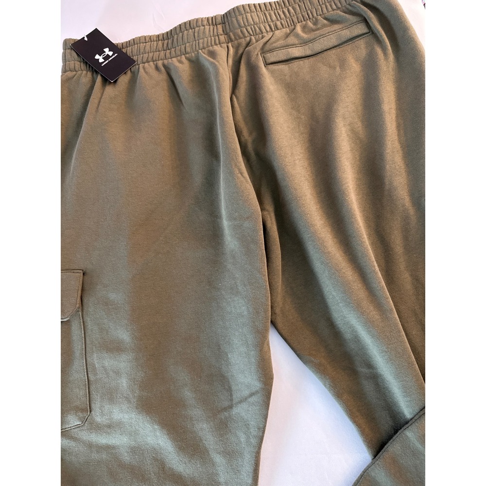 Under Armour Rival Fleece Cargo Joggers Mens 2XL Green Pants 1382134 NWT - Picture 14 of 15